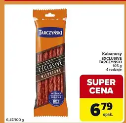 Carrefour Express Kabanosy EXCLUSIVE TARCZYŃSKI 105g różne rodzaje oferta