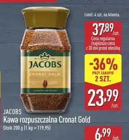 ALDI Kawa rozpuszczalna Jacobs Cronat Gold oferta