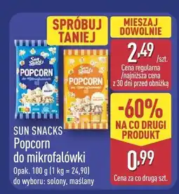 ALDI Popcorn do mikrofalówki SUN SNACKS oferta