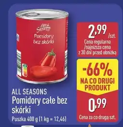 ALDI Pomidory całe bez skórki oferta