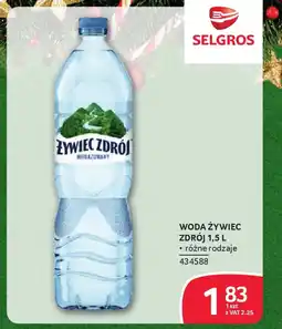 Selgros Woda żywiec zdrój oferta