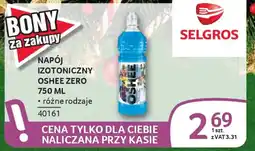 Selgros Napój izotoniczny oshee zero oferta