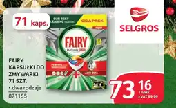 Selgros Fairy kapsułki do zmywarki oferta