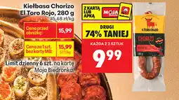 Biedronka Kiełbasa Chorizo El Toro Rojo, 280 g oferta