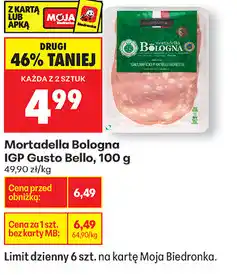 Biedronka Mortadella Bologna IGP Gusto Bello, 100 g oferta