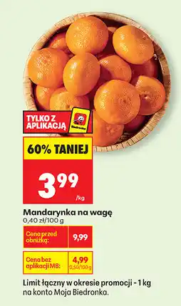 Biedronka Mandarynka na wagę oferta