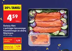 Biedronka Świeży filet z pstrąga tęczowego łososiowego ze skórą Marinero oferta