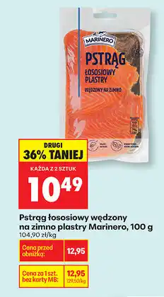 Biedronka Pstrąg łososiowy wędzony na zimno plastry Marinero, 100 g oferta