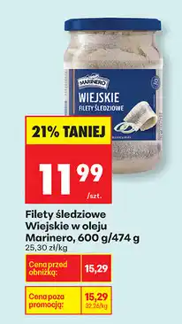 Biedronka Filety śledziowe Wiejskie w oleju Marinero, 600 g/474 g oferta