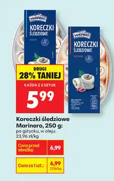 Biedronka Koreczki śledziowe Marinero, 250 g oferta