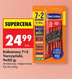 Biedronka Kabanosy 7+2 Tarczyński, 9x50 g oferta