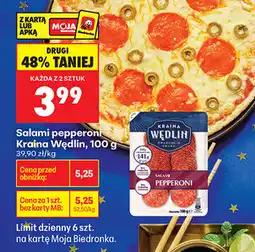 Biedronka Salami pepperoni Kraina Wędlin, 100 g oferta
