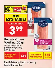 Biedronka Boczek Kraina Wędlin, 100 g oferta
