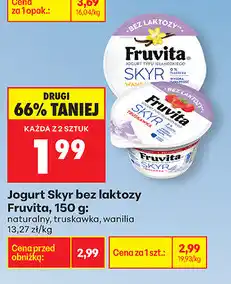 Biedronka Jogurt Skyr bez laktozy Fruvita, 150 g oferta