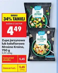 Biedronka Zupa jarzynowa lub kalafiorowa Mrożona Kraina, 750 g oferta