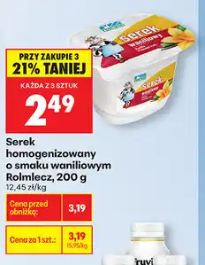 Biedronka Serek homogenizowany o smaku waniliowym Rolmlecz, 200 g oferta