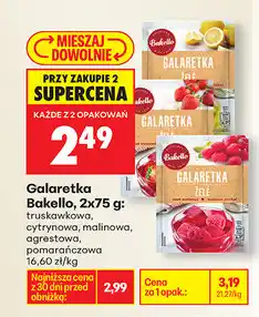 Biedronka Galaretka Bakalloo, 2x75 g oferta