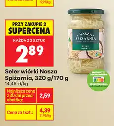 Biedronka Seler wiórki Nasza Spiżarnia, 320 g/170 g oferta