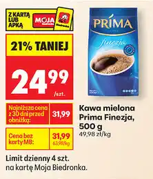 Biedronka Kawa mielona Prima Finezja, 500 g oferta