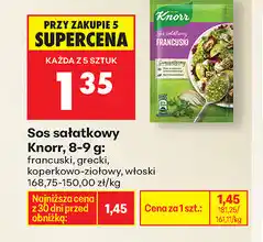Biedronka Sos sałatkowy Knorr, 8-9 g oferta