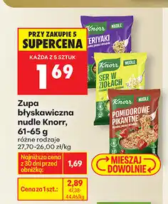 Biedronka Zupa błyskawiczna nudle Knorr, 61-65 g oferta