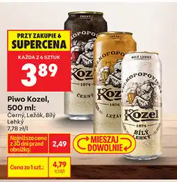Biedronka Piwo Kozel, 500 ml (Cerny, Leżák, Bily Lehký) oferta