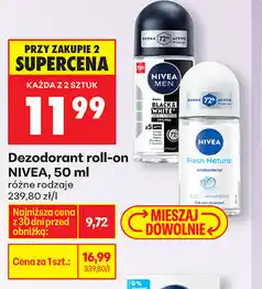 Biedronka NIVEA dezodorant roll-on, 50 ml oferta