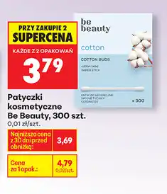 Biedronka Patyczki kosmetyczne Be Beauty, 300 szt oferta