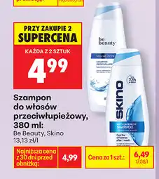 Biedronka Szampon do włosów przeciwłupieżowy Be Beauty, Skin, 380 ml oferta