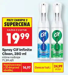 Biedronka Spray Cif Infinite Clean, 280 ml oferta