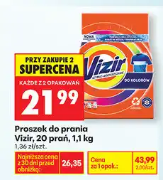 Biedronka Proszek do prania Vizir, 20 prań, 1.1 kg oferta