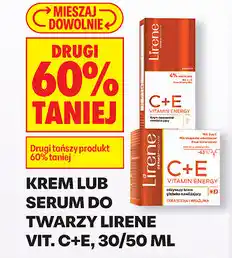 Biedronka Krem lub serum do twarzy Lirene Vit. C+E, 30/50 ml oferta
