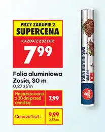 Biedronka Folia aluminiowa Zosia, 30 m oferta