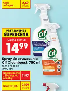 Biedronka Spray do czyszczenia Cif Cleanboost, 750 ml oferta