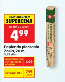 Biedronka Papier do pieczenia Zosia, 20 m oferta
