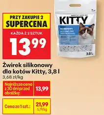 Biedronka Żwirek silikonowy dla kotów Kitty, 3,8 l oferta