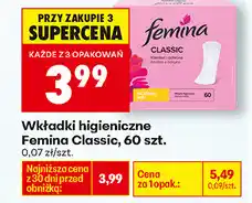 Biedronka Wkładki higieniczne Femina Classic, 60 szt oferta