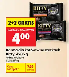 Biedronka Karma dla kotów w saszetkach Kitty, 4x85 g oferta