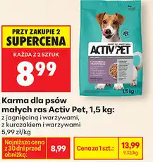 Biedronka Karma dla psów małych ras Activ Pet, 1,5 kg oferta