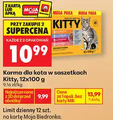 Biedronka Karma dla kota w saszetkach Kitty, 12x100 g oferta