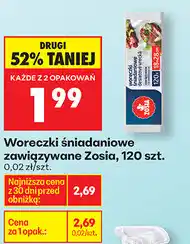 Biedronka Woreczki śniadaniowe zawiązywane Zosia, 120 szt oferta