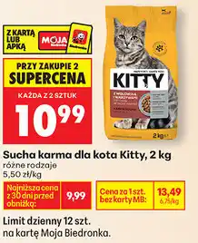 Biedronka Sucha karma dla kota Kitty, 2 kg oferta