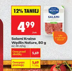Biedronka Salami Kraina Wędlin Nature, 80 g oferta