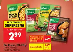 Biedronka Fix Knorr (różne rodzaje, m.in. Mac'n Cheese, Zapiekanka Bolognese, itp.) oferta