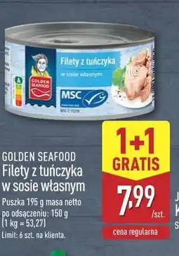 ALDI GOLDEN SEAFOOD Filety z tuńczyka w sosie własnym oferta