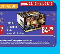 ALDI PYROCO Draconis bateria 49-strzałowa oferta
