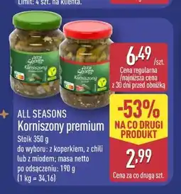 ALDI ALL SEASONS Korniszony premium oferta
