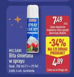 ALDI Milsani Bita śmietana w sprayu oferta