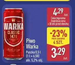 ALDI Piwo Warka oferta