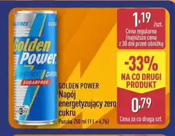 ALDI Golden Power Napój energetyzujący zero cukru oferta